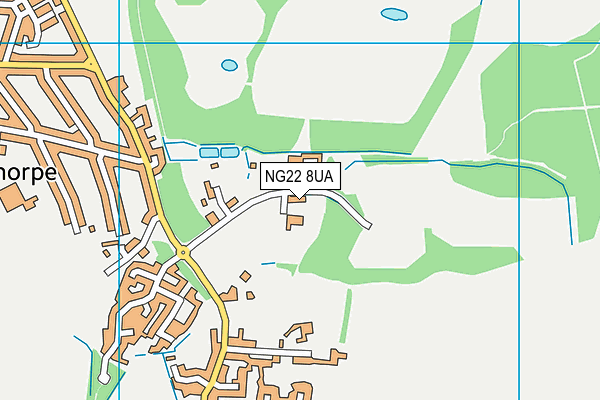 NG22 8UA map - OS VectorMap District (Ordnance Survey)