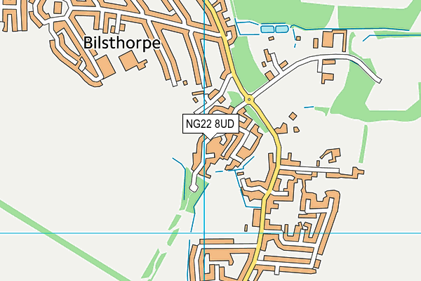NG22 8UD map - OS VectorMap District (Ordnance Survey)