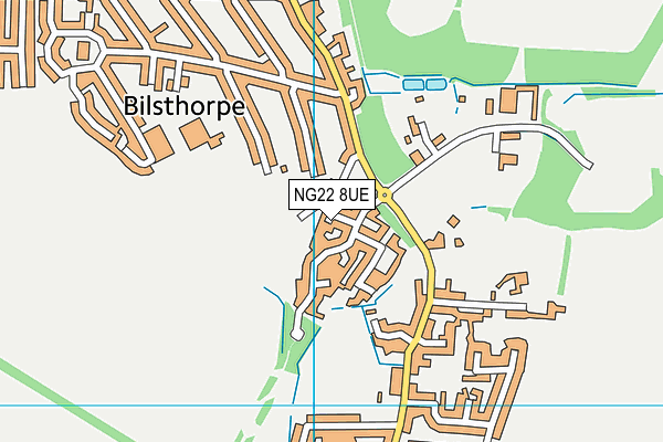 NG22 8UE map - OS VectorMap District (Ordnance Survey)