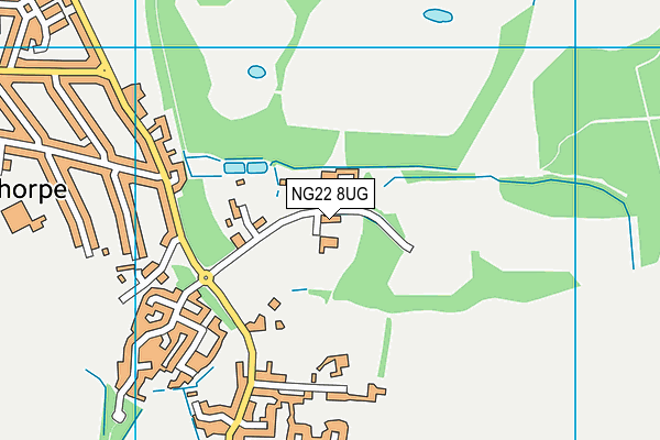 NG22 8UG map - OS VectorMap District (Ordnance Survey)