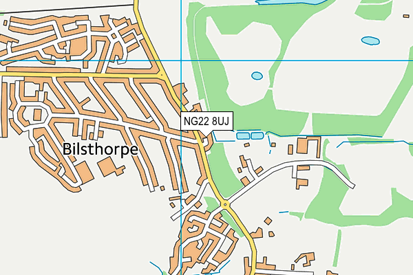 NG22 8UJ map - OS VectorMap District (Ordnance Survey)
