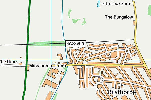 NG22 8UR map - OS VectorMap District (Ordnance Survey)