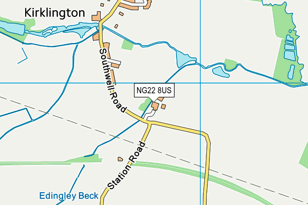 NG22 8US map - OS VectorMap District (Ordnance Survey)