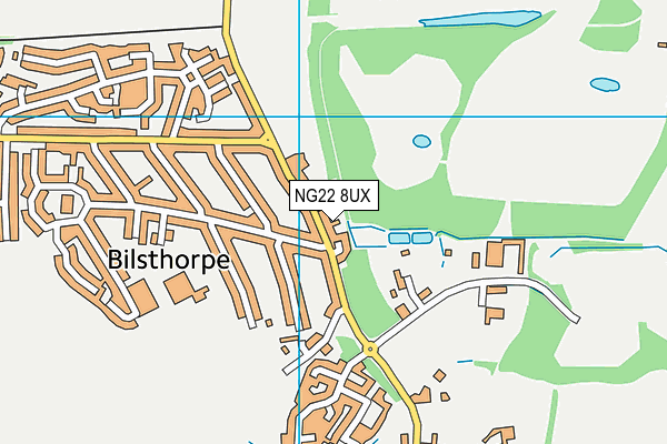 NG22 8UX map - OS VectorMap District (Ordnance Survey)