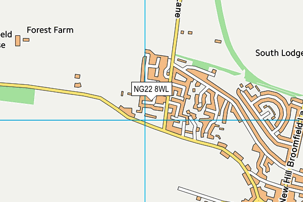 NG22 8WL map - OS VectorMap District (Ordnance Survey)