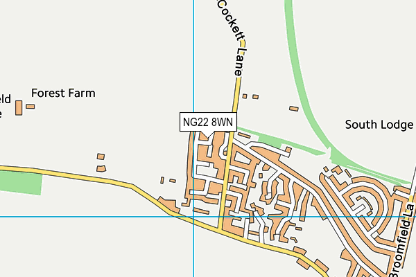 NG22 8WN map - OS VectorMap District (Ordnance Survey)