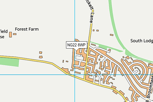 NG22 8WP map - OS VectorMap District (Ordnance Survey)
