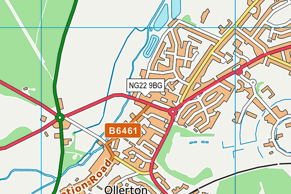NG22 9BG map - OS VectorMap District (Ordnance Survey)