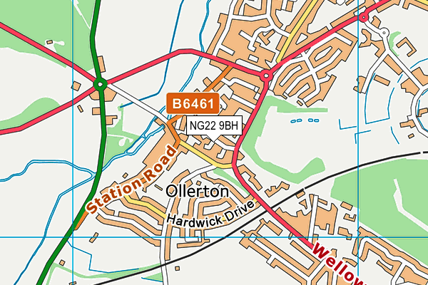 NG22 9BH map - OS VectorMap District (Ordnance Survey)