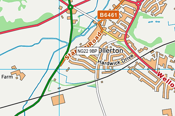 NG22 9BP map - OS VectorMap District (Ordnance Survey)