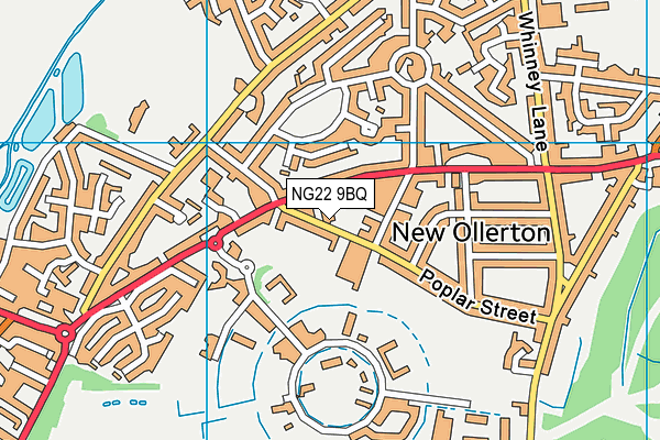 NG22 9BQ map - OS VectorMap District (Ordnance Survey)