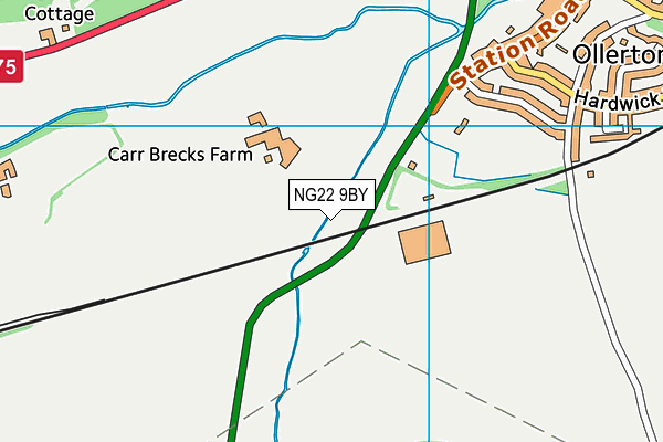 NG22 9BY map - OS VectorMap District (Ordnance Survey)