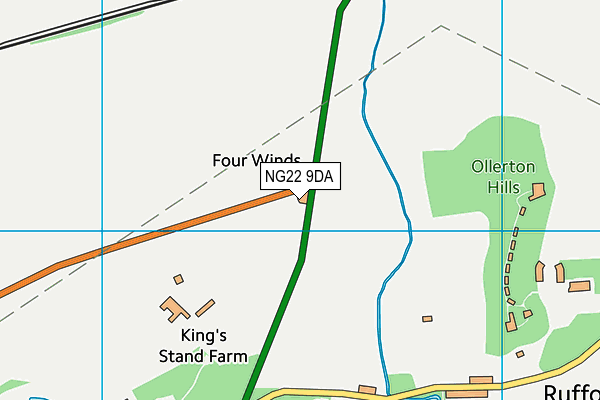 NG22 9DA map - OS VectorMap District (Ordnance Survey)