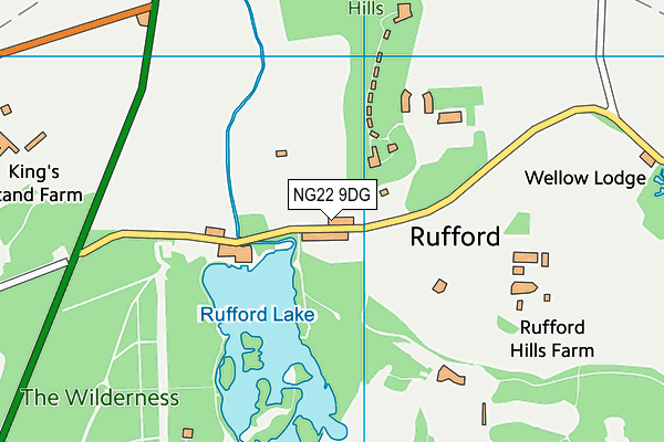 Rufford Park Golf & Country Club map (NG22 9DG) - OS VectorMap District (Ordnance Survey)