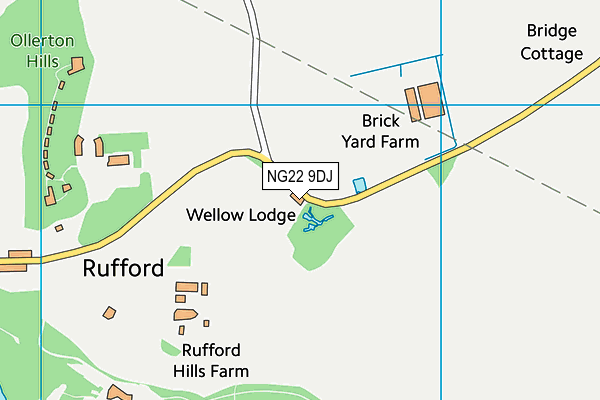 NG22 9DJ map - OS VectorMap District (Ordnance Survey)