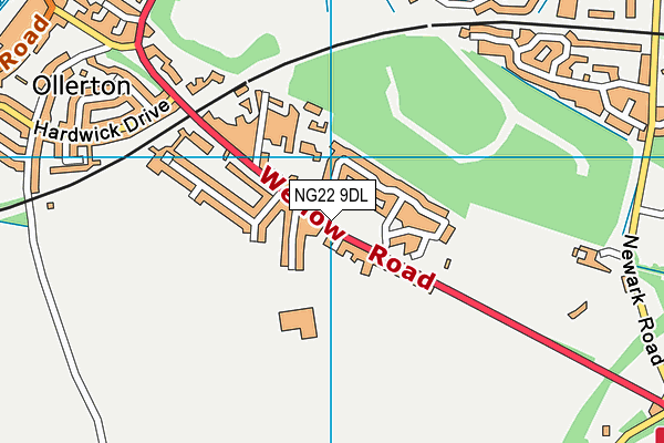NG22 9DL map - OS VectorMap District (Ordnance Survey)