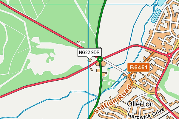 NG22 9DR map - OS VectorMap District (Ordnance Survey)