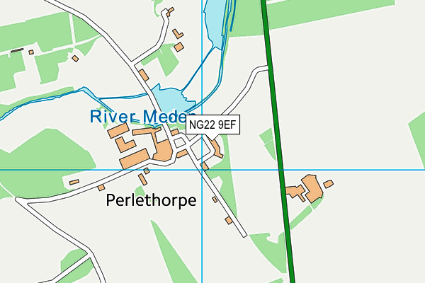 NG22 9EF map - OS VectorMap District (Ordnance Survey)