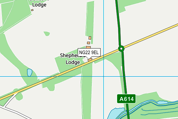 NG22 9EL map - OS VectorMap District (Ordnance Survey)