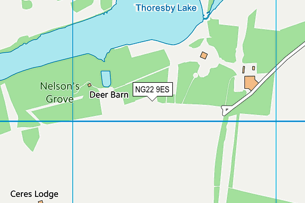 NG22 9ES map - OS VectorMap District (Ordnance Survey)