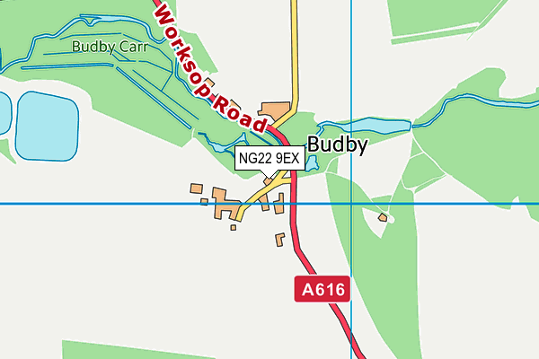 NG22 9EX map - OS VectorMap District (Ordnance Survey)