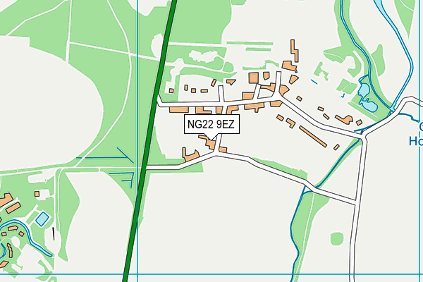 NG22 9EZ map - OS VectorMap District (Ordnance Survey)