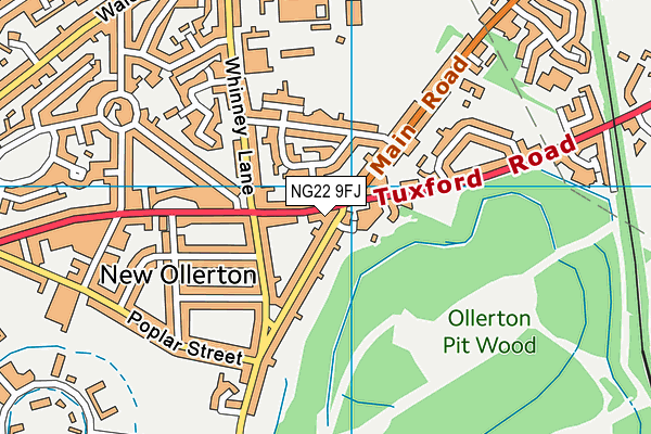 NG22 9FJ map - OS VectorMap District (Ordnance Survey)