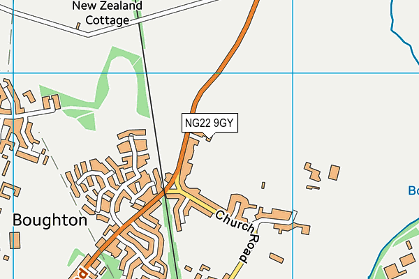 NG22 9GY map - OS VectorMap District (Ordnance Survey)