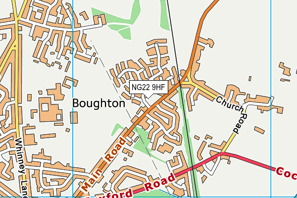 NG22 9HF map - OS VectorMap District (Ordnance Survey)