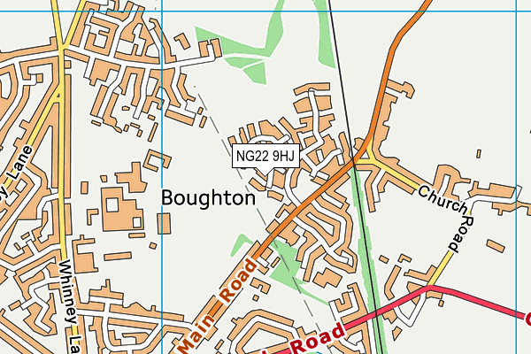 NG22 9HJ map - OS VectorMap District (Ordnance Survey)