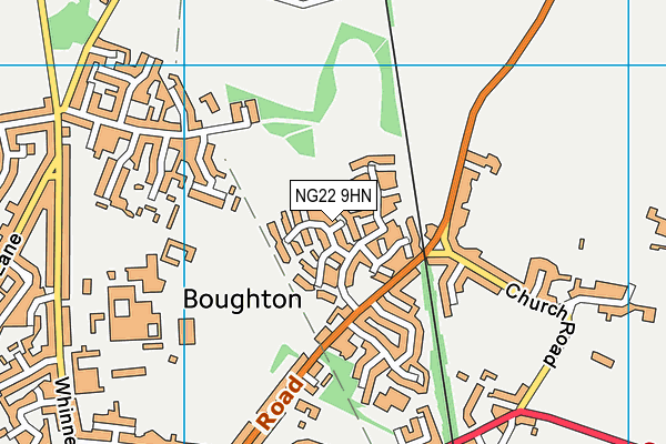 NG22 9HN map - OS VectorMap District (Ordnance Survey)