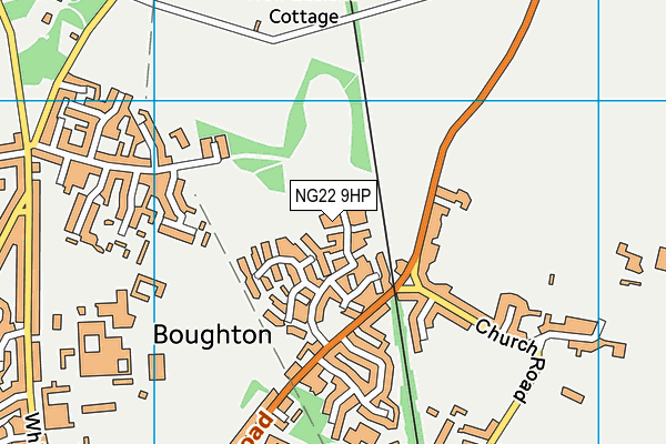 NG22 9HP map - OS VectorMap District (Ordnance Survey)