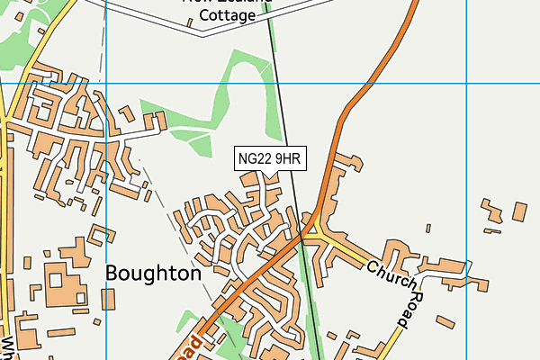 NG22 9HR map - OS VectorMap District (Ordnance Survey)