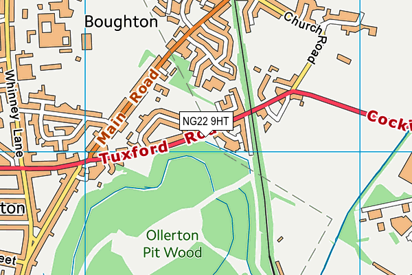 NG22 9HT map - OS VectorMap District (Ordnance Survey)