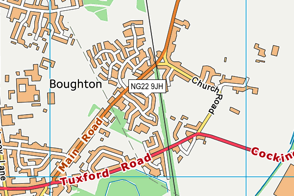 NG22 9JH map - OS VectorMap District (Ordnance Survey)