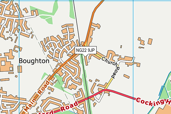 NG22 9JP map - OS VectorMap District (Ordnance Survey)