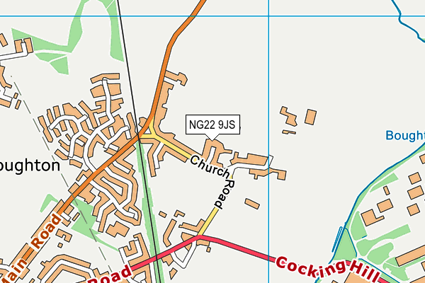 NG22 9JS map - OS VectorMap District (Ordnance Survey)