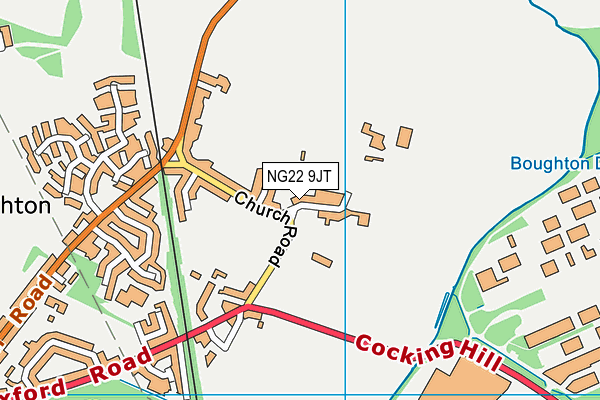 NG22 9JT map - OS VectorMap District (Ordnance Survey)