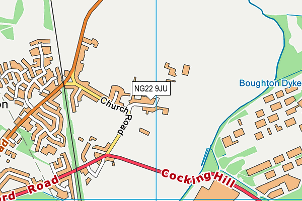 Boughton Sports Field map (NG22 9JU) - OS VectorMap District (Ordnance Survey)