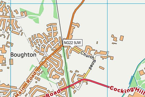 NG22 9JW map - OS VectorMap District (Ordnance Survey)
