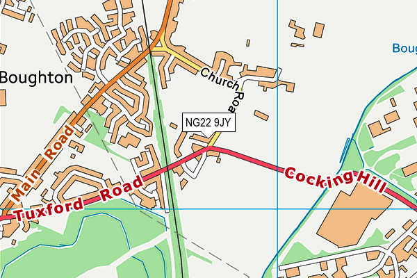 NG22 9JY map - OS VectorMap District (Ordnance Survey)