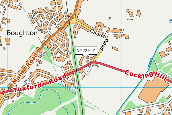 NG22 9JZ map - OS VectorMap District (Ordnance Survey)