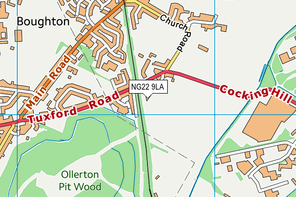 NG22 9LA map - OS VectorMap District (Ordnance Survey)