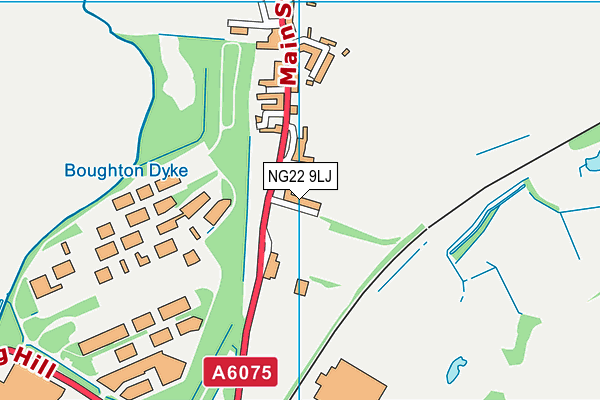 NG22 9LJ map - OS VectorMap District (Ordnance Survey)