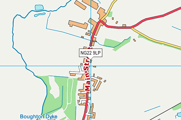 NG22 9LP map - OS VectorMap District (Ordnance Survey)