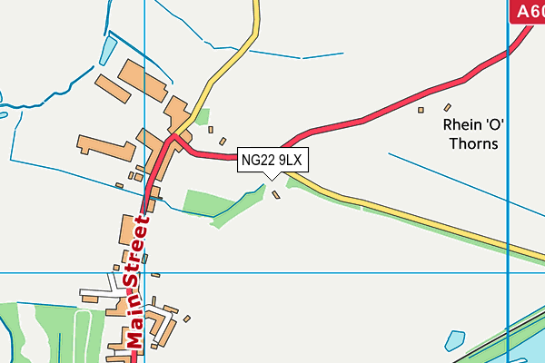 NG22 9LX map - OS VectorMap District (Ordnance Survey)