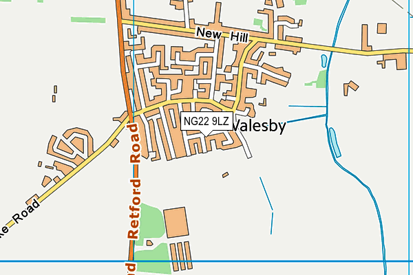 NG22 9LZ map - OS VectorMap District (Ordnance Survey)