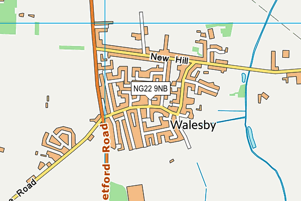 NG22 9NB map - OS VectorMap District (Ordnance Survey)