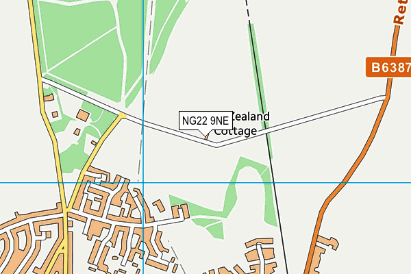 NG22 9NE map - OS VectorMap District (Ordnance Survey)