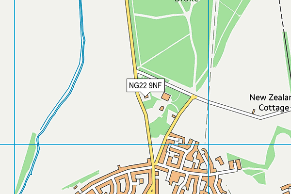 NG22 9NF map - OS VectorMap District (Ordnance Survey)